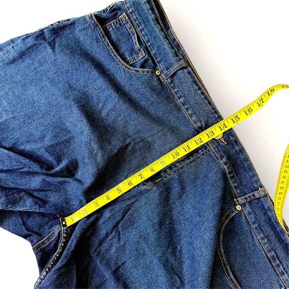 Rock & Stone Denim Bermuda Blue Jeans Shorts Raw Hem Stretchy Plus Size 26W - Picture 11 of 13